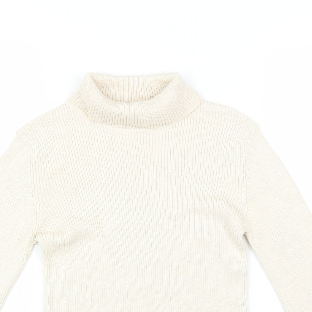 Marks and Spencer Girls Beige   Pullover Jumper Size 11-12 Years