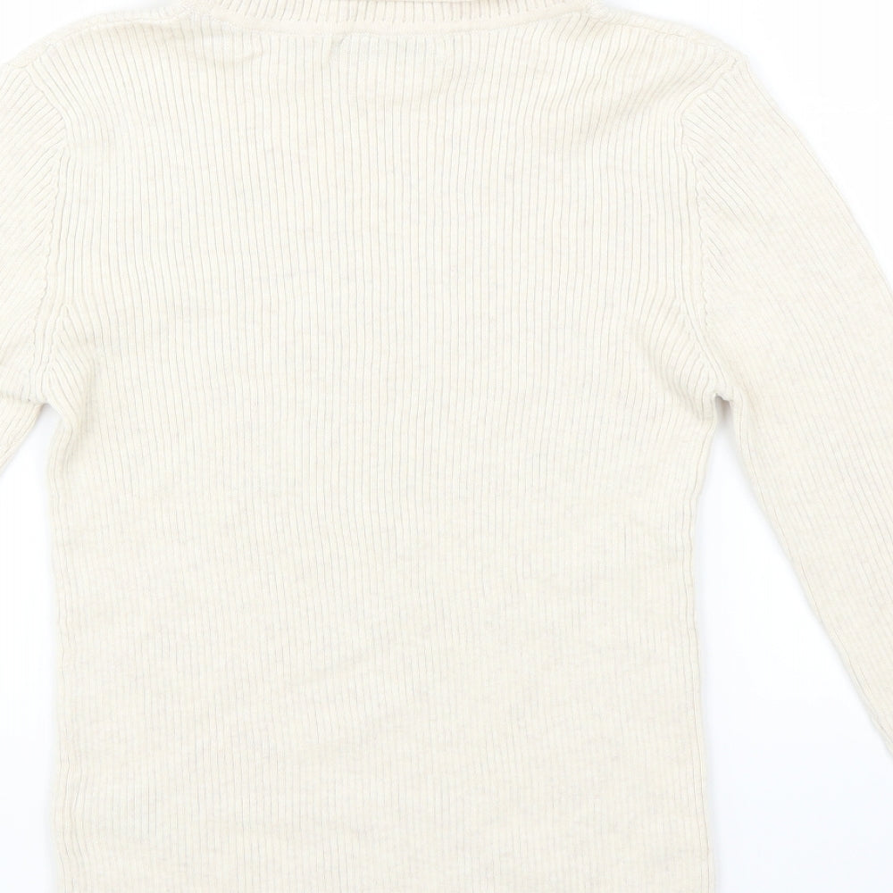 Marks and Spencer Girls Beige   Pullover Jumper Size 11-12 Years