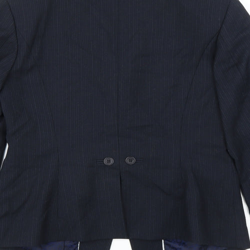 NEXT Womens Blue Striped  Jacket Suit Jacket Size 12