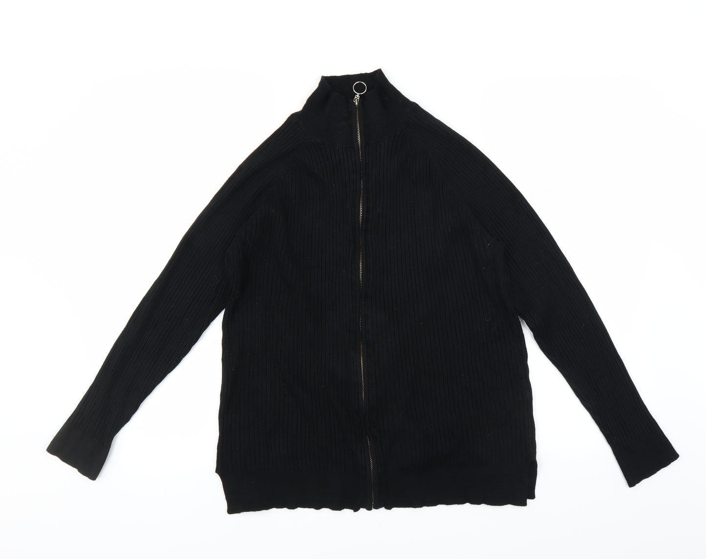 Primark Womens Black   Full Zip Jumper Size 20