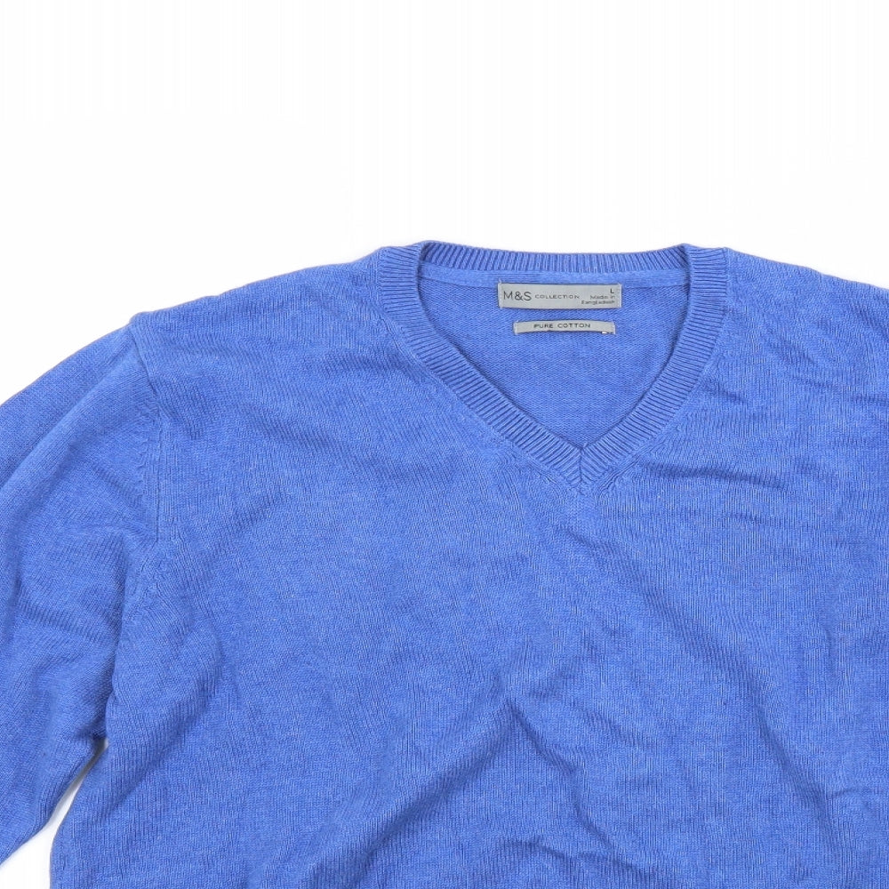 Marks and Spencer Mens Blue   Pullover Jumper Size L