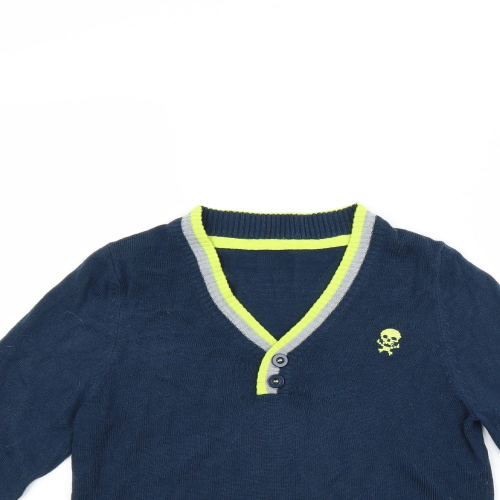 Cherokee Boys Blue   Henley Jumper Size 10 Years
