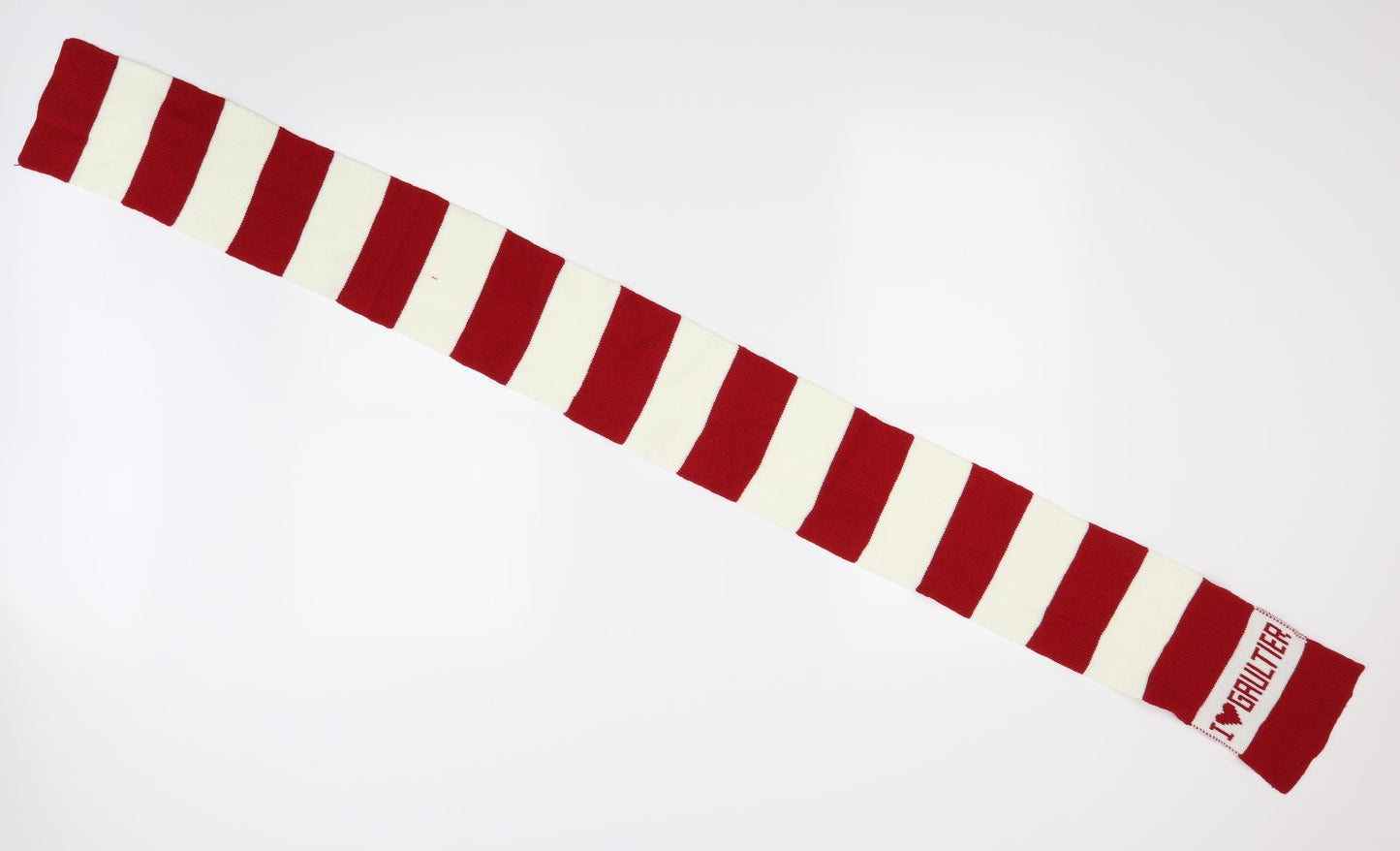 Jean Paul Gaultier Unisex Red Striped   Scarf