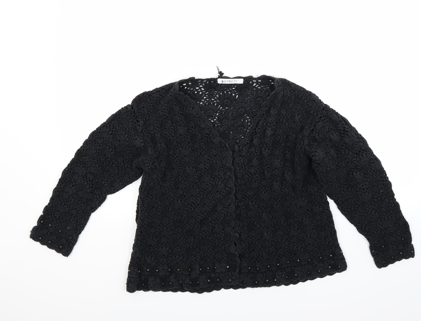 George Womens Black   Cardigan Jumper Size 16