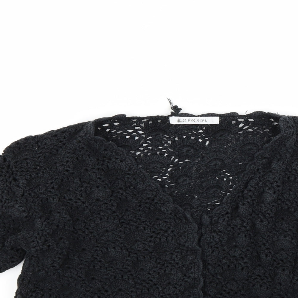 George Womens Black   Cardigan Jumper Size 16