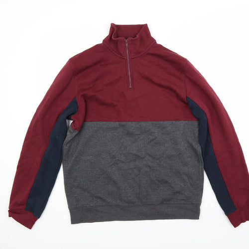 ACW85 Mens Red   Pullover Sweatshirt Size M