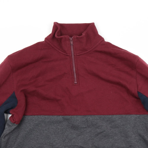 ACW85 Mens Red   Pullover Sweatshirt Size M