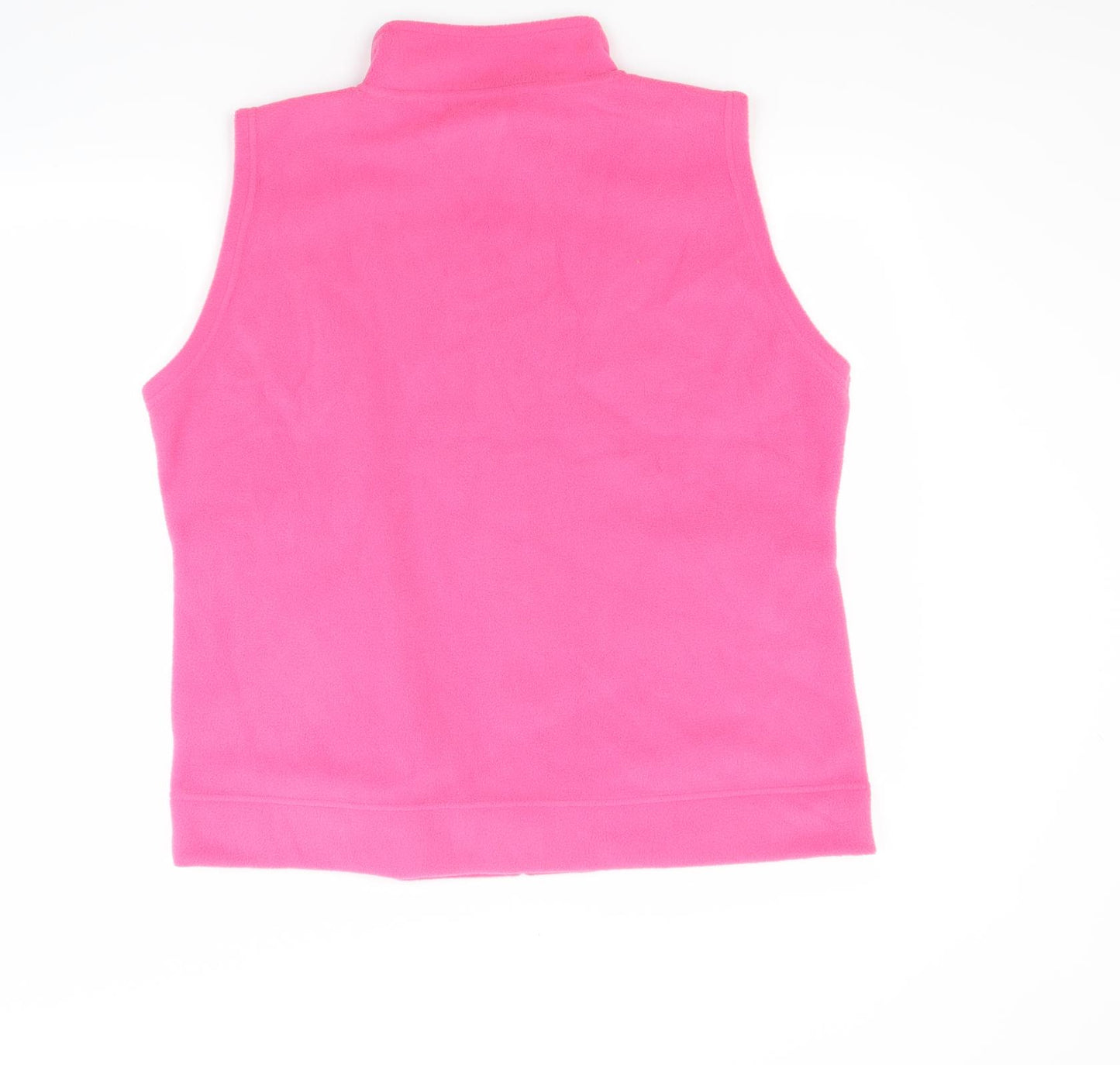 isle Womens Pink  Fleece Gilet Coat Size L
