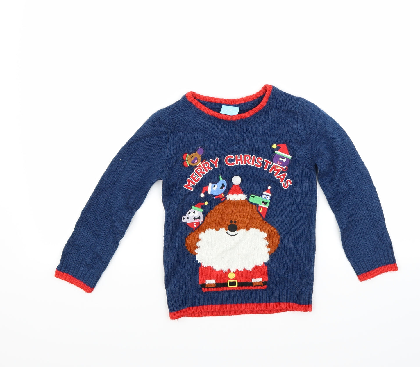 TU Boys Blue   Pullover Jumper Size 5-6 Years  - Christmas  Jumper