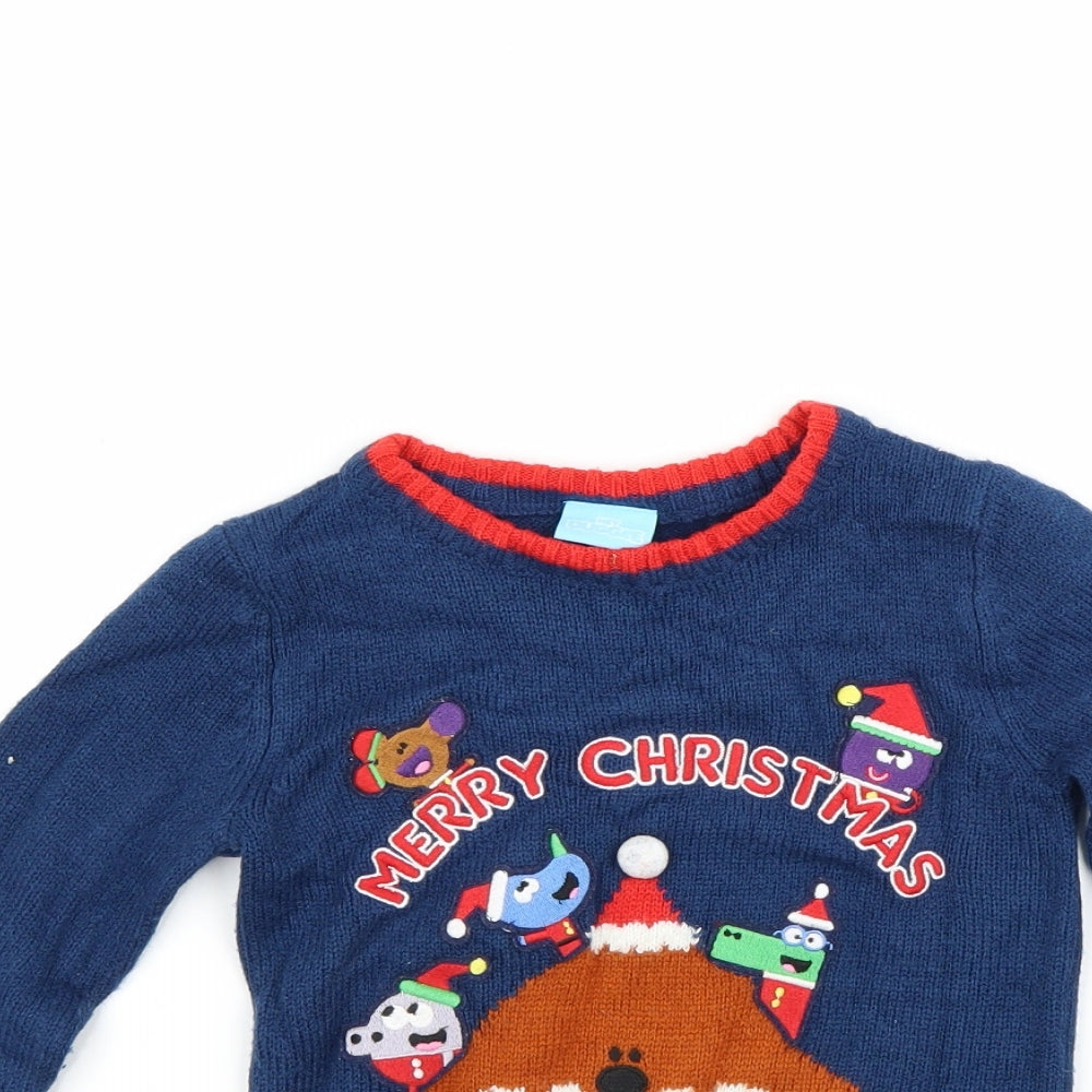 TU Boys Blue   Pullover Jumper Size 5-6 Years  - Christmas  Jumper