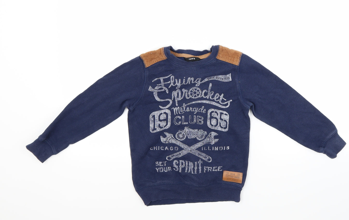 George Boys Blue   Pullover Jumper Size 5-6 Years