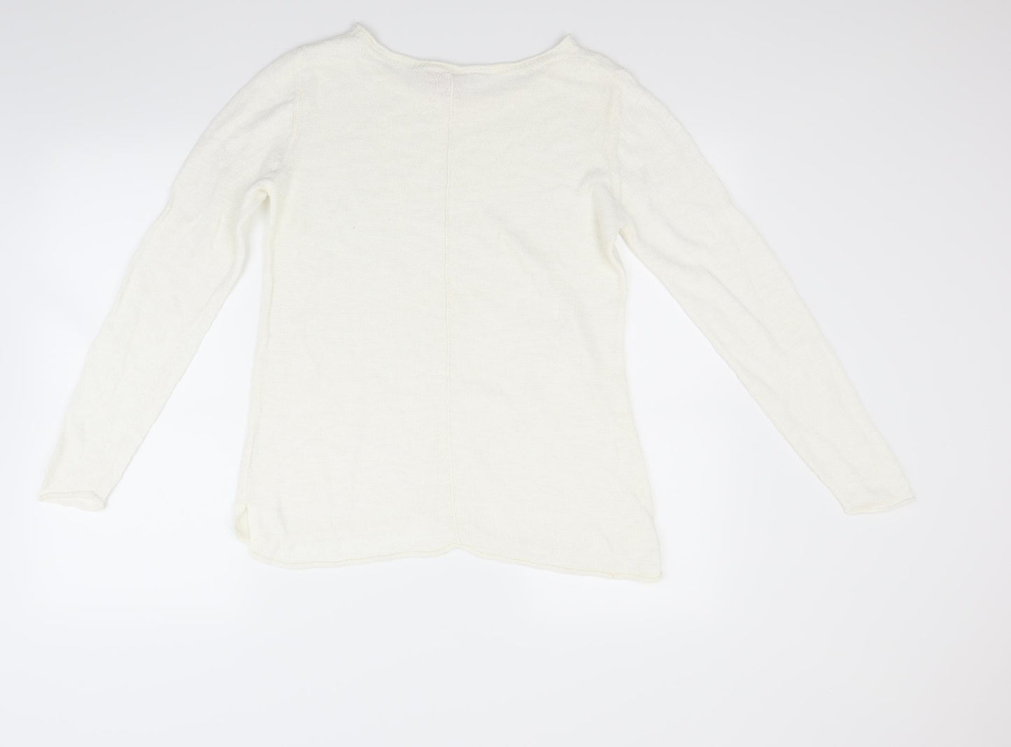White Stuff Womens White   Pullover Jumper Size 12