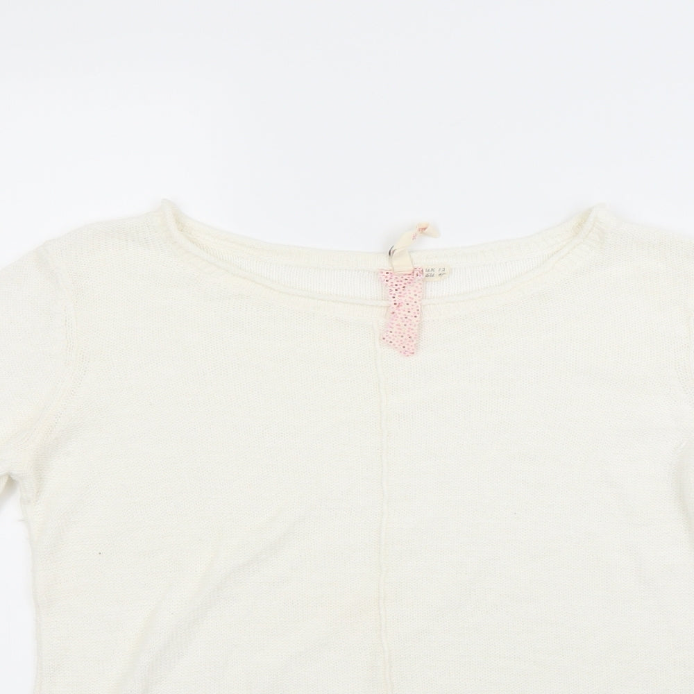 White Stuff Womens White   Pullover Jumper Size 12
