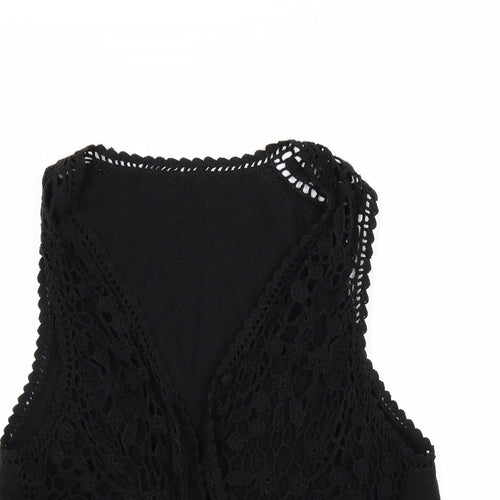 Marks and Spencer Womens Black   Vest Jumper Size 18