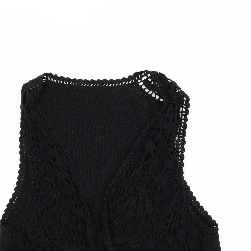 Marks and Spencer Womens Black   Vest Jumper Size 18