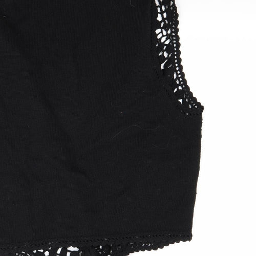 Marks and Spencer Womens Black   Vest Jumper Size 18