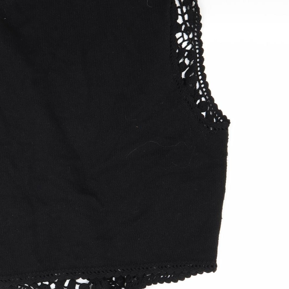 Marks and Spencer Womens Black   Vest Jumper Size 18