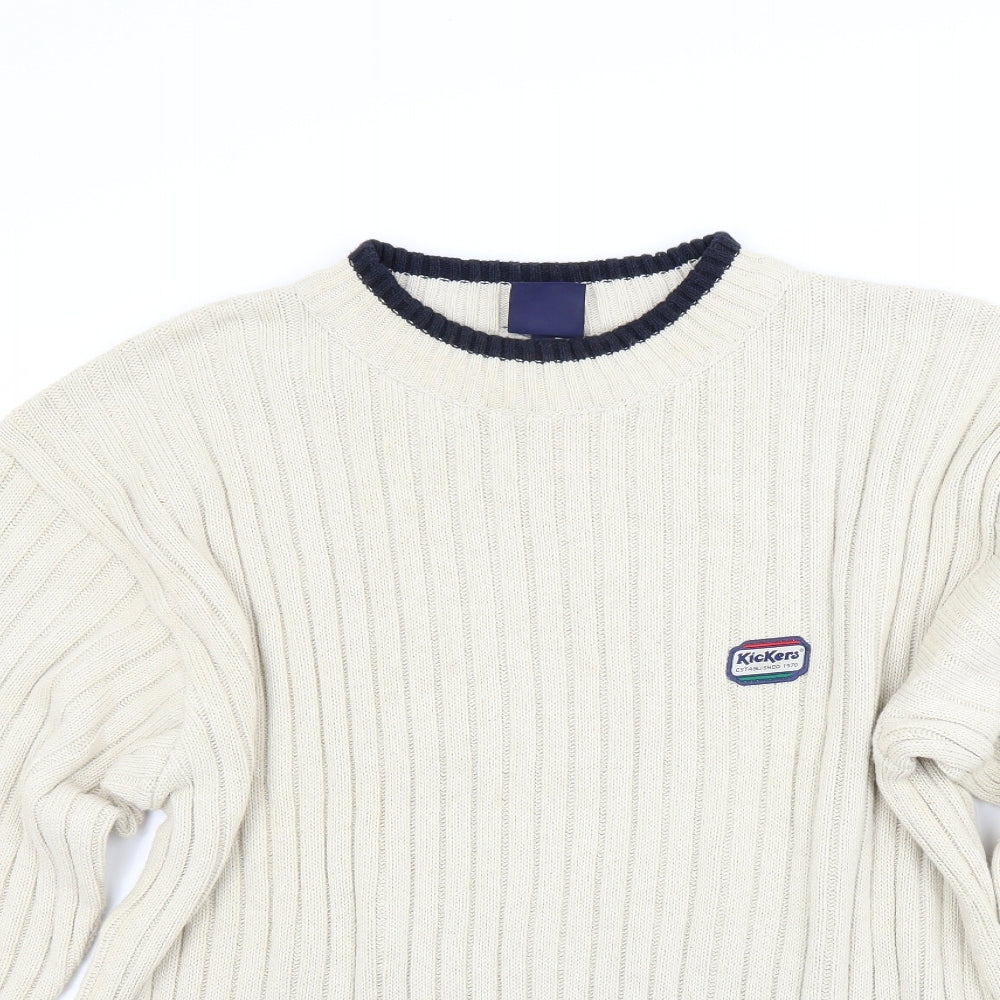 Kickers Mens Beige   Pullover Jumper Size M