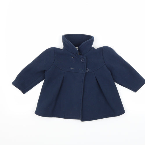Jasper Conran Girls Blue   Pea Coat Coat Size 12-18 Months
