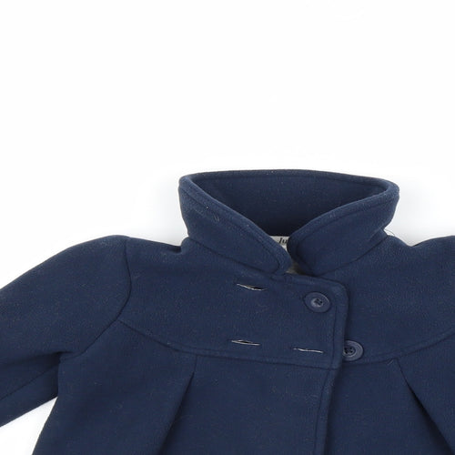 Jasper Conran Girls Blue   Pea Coat Coat Size 12-18 Months
