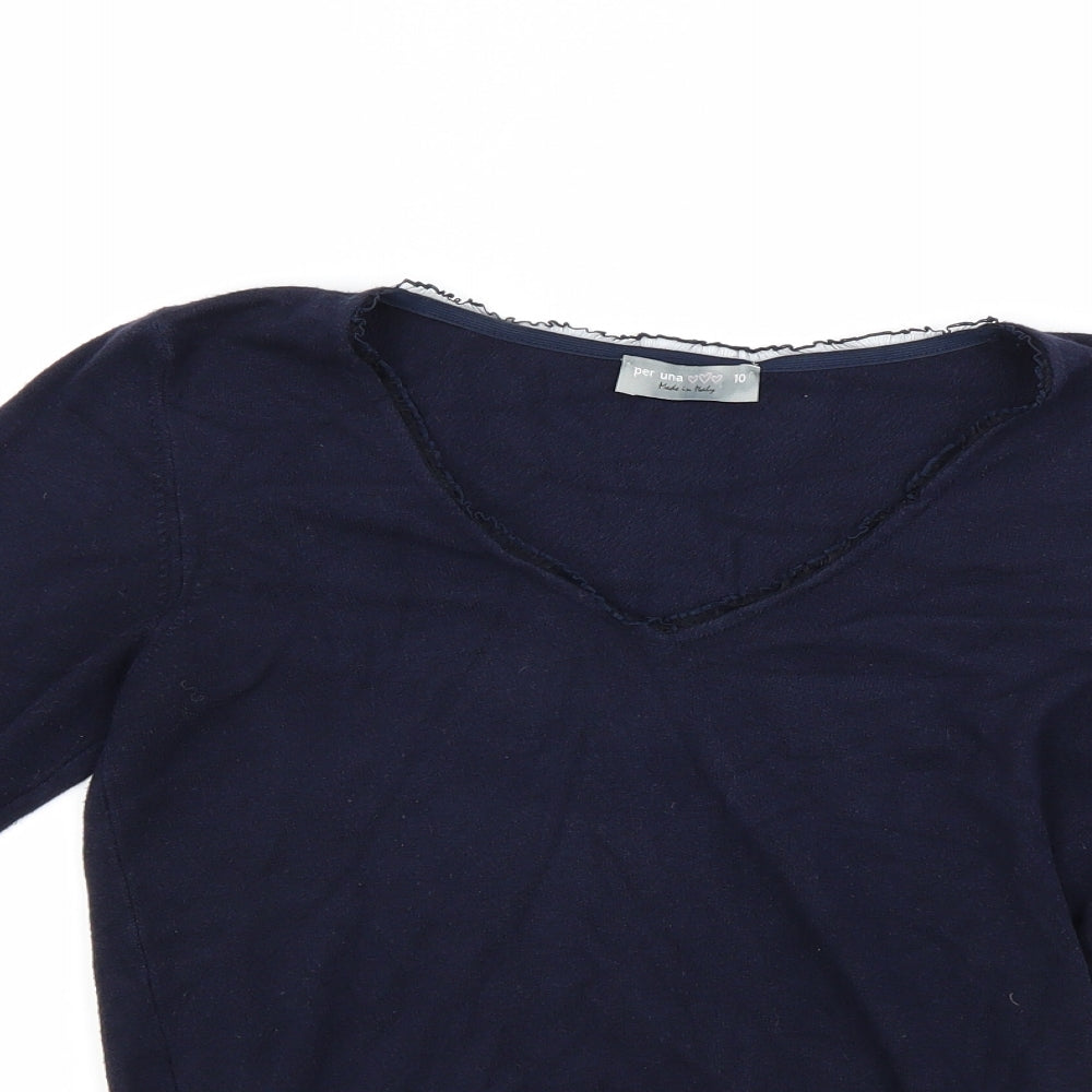 peruna Womens Blue   Pullover Jumper Size 10