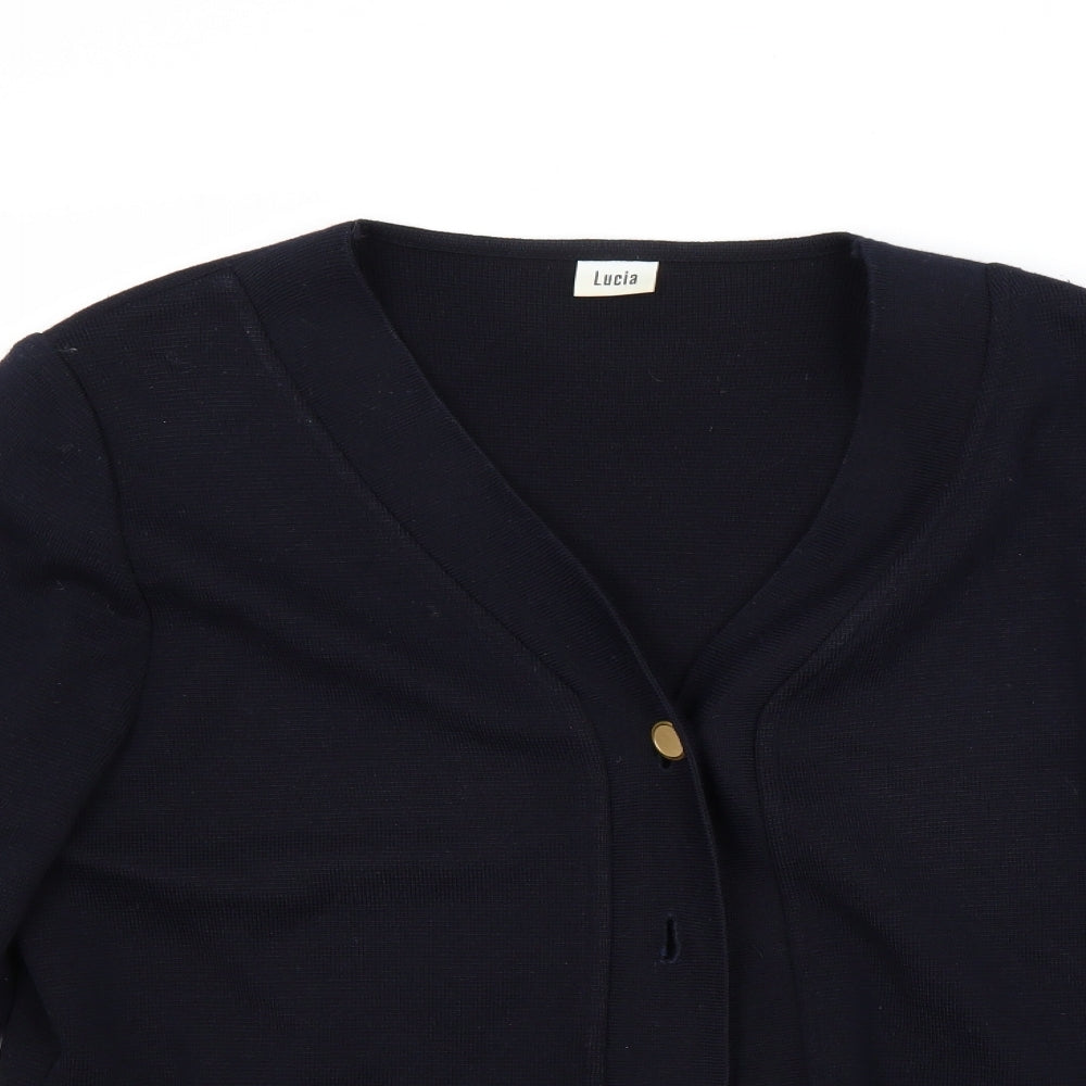 LUCIA Womens Blue   Cardigan Jumper Size 12