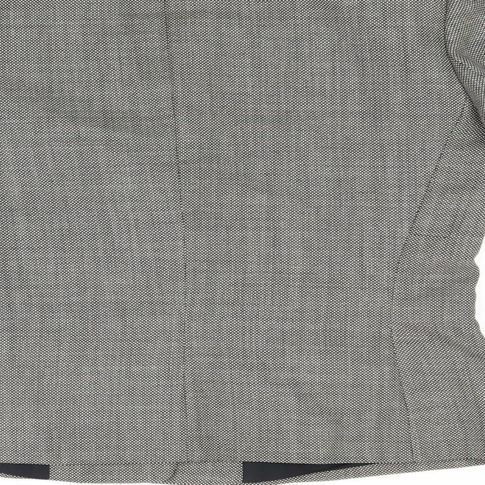 Alexon Womens Grey Houndstooth  Jacket Coat Size 10