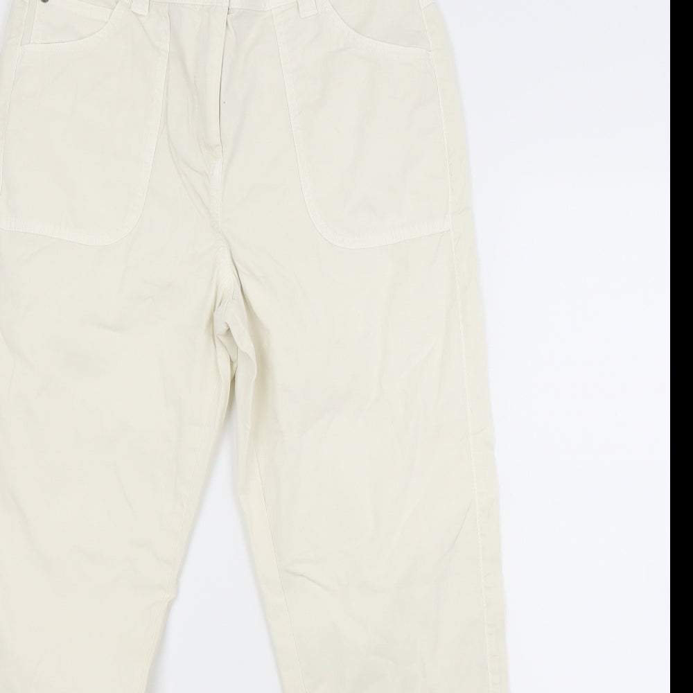 Marks and Spencer Womens White   Trousers  Size 10 L26 in