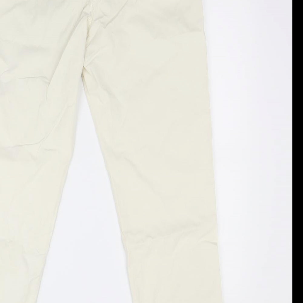 Marks and Spencer Womens White   Trousers  Size 10 L26 in