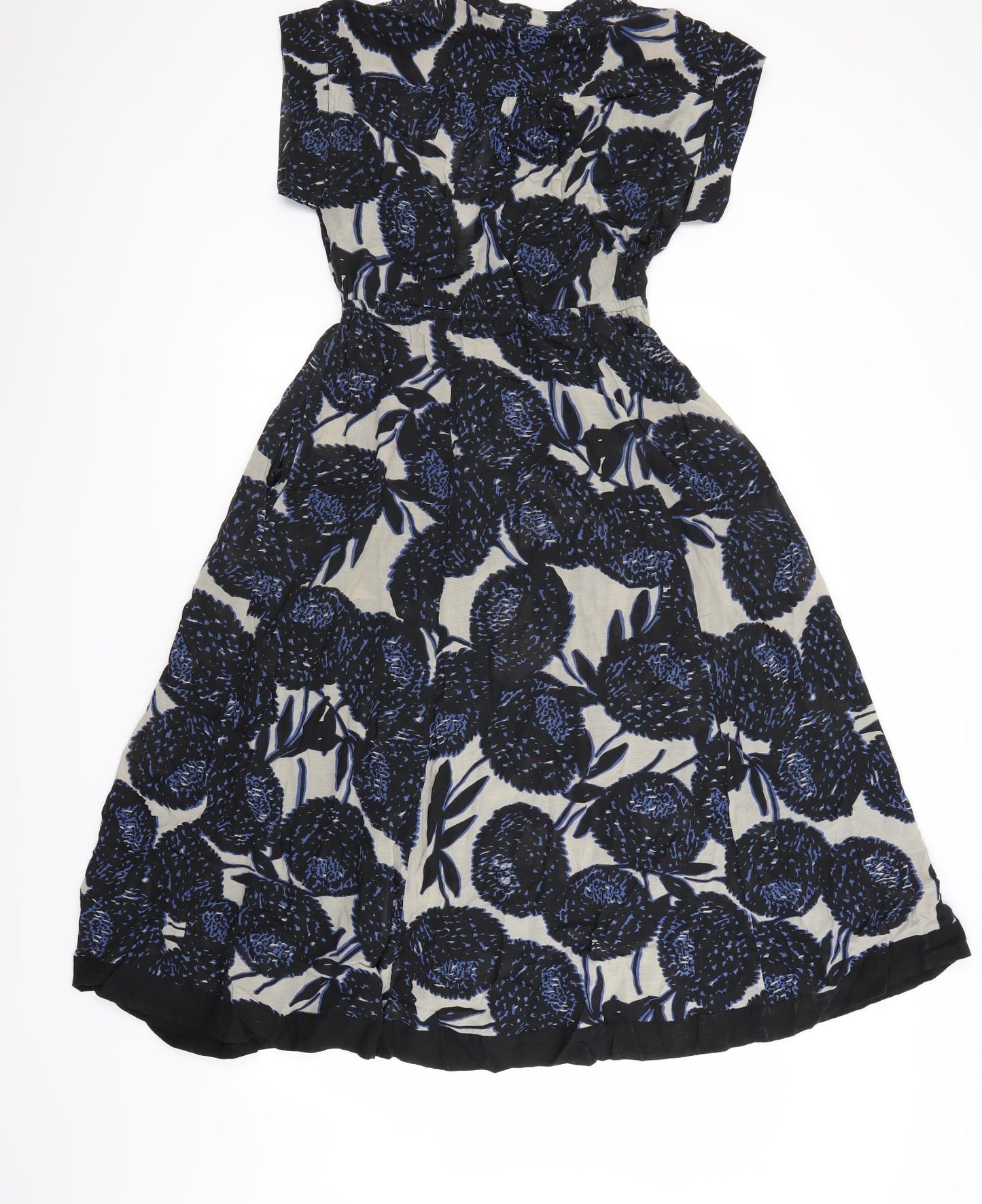 Monsoon Womens Blue Floral  Fit & Flare  Size 10