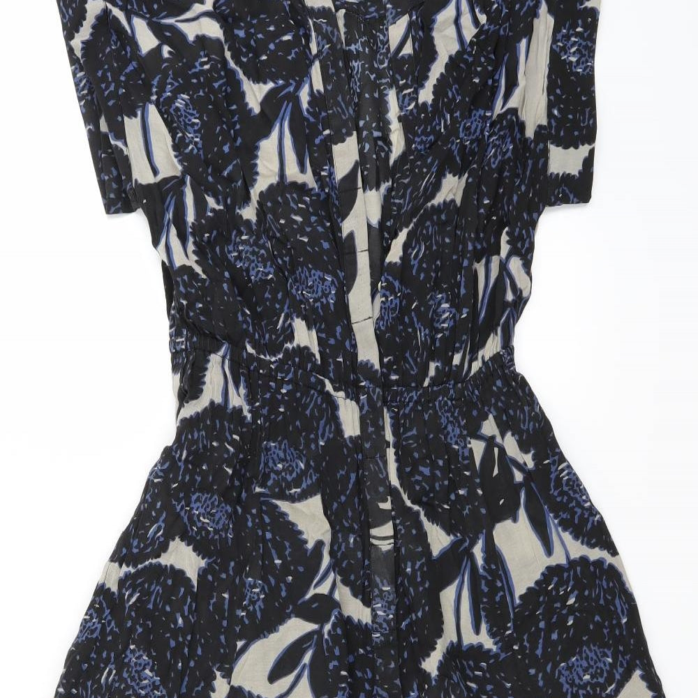 Monsoon Womens Blue Floral  Fit & Flare  Size 10