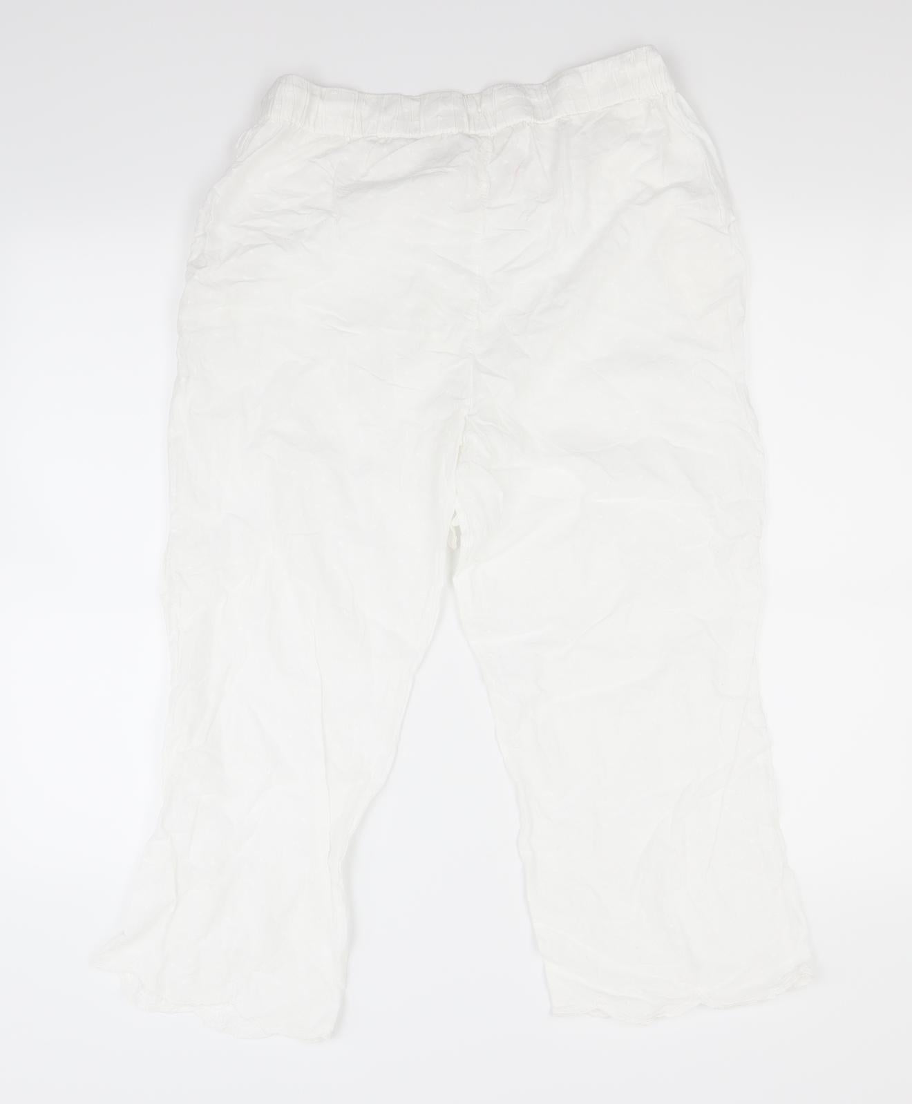George Womens White   Capri Trousers Size 14 L20 in
