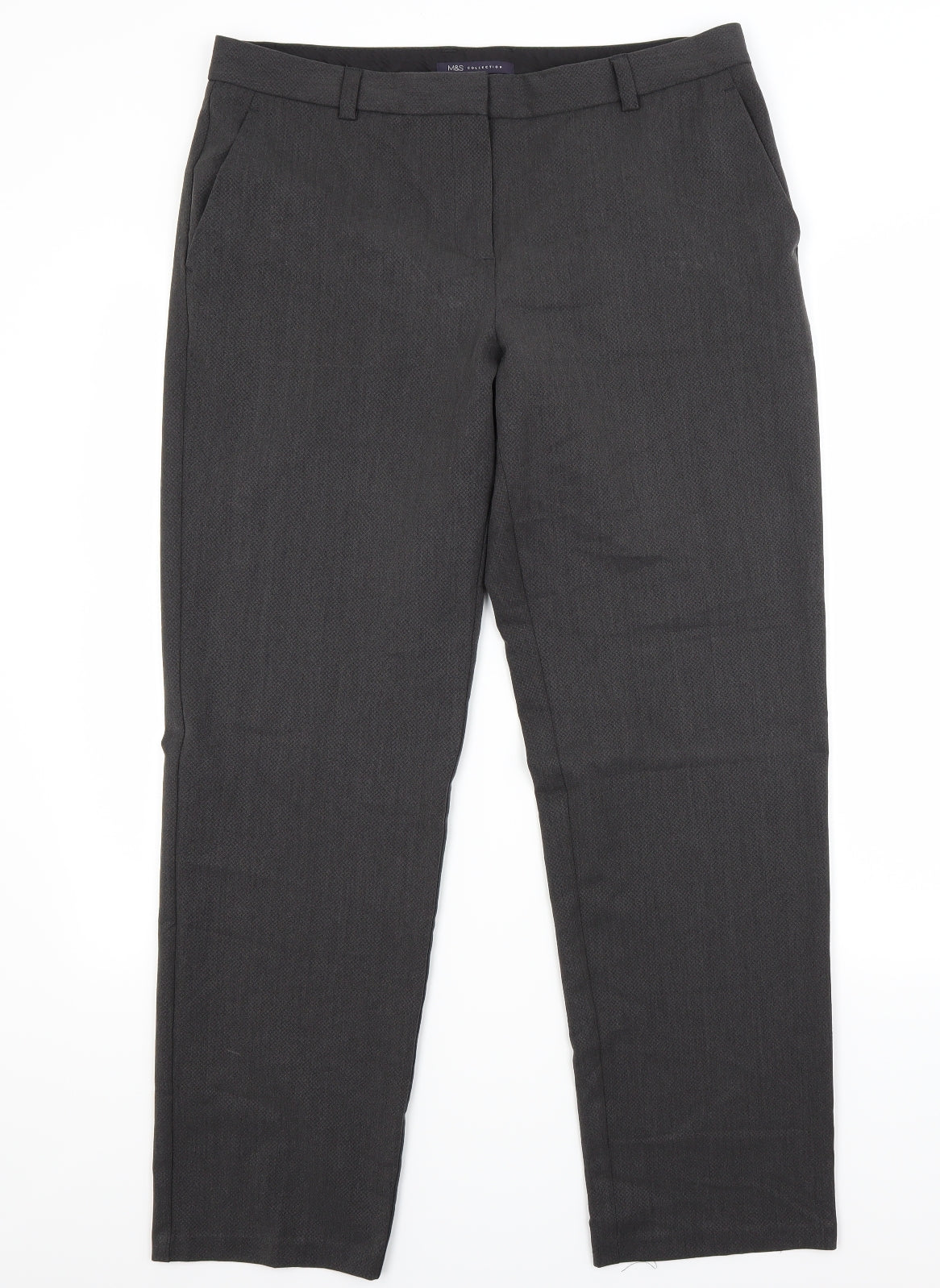 Marks and Spencer Womens Grey   Trousers  Size 14 L27 in