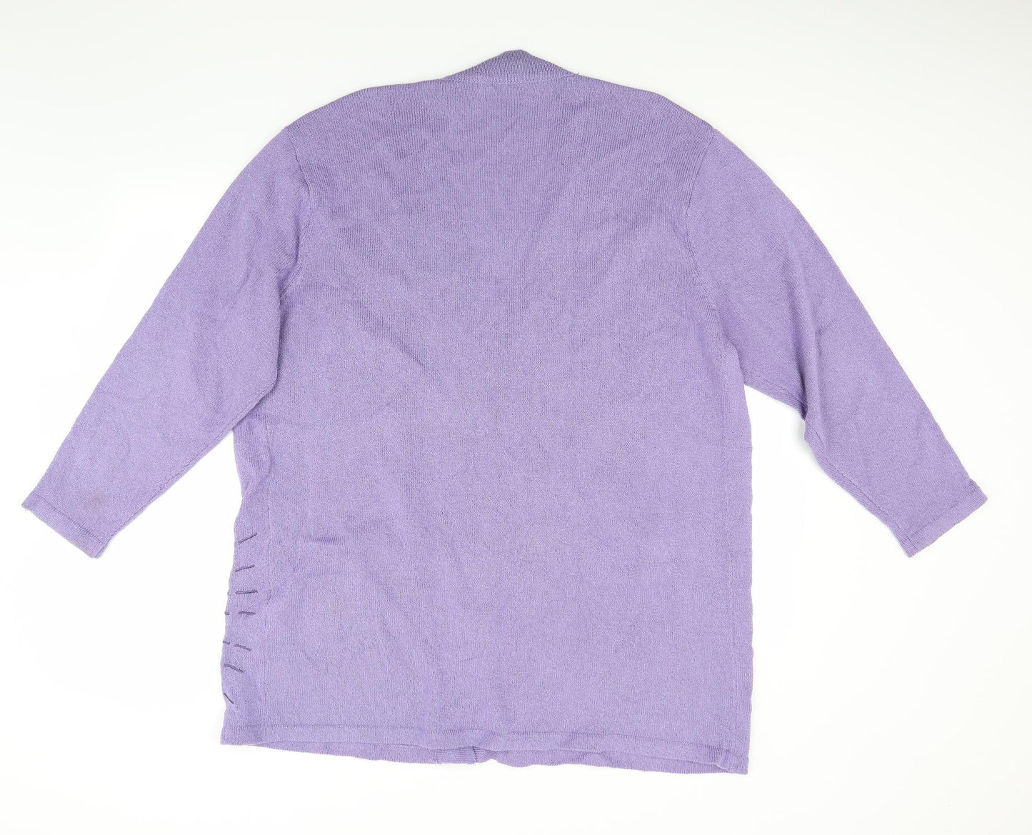 Jacques Vert Womens Purple   Cardigan Jumper Size XL