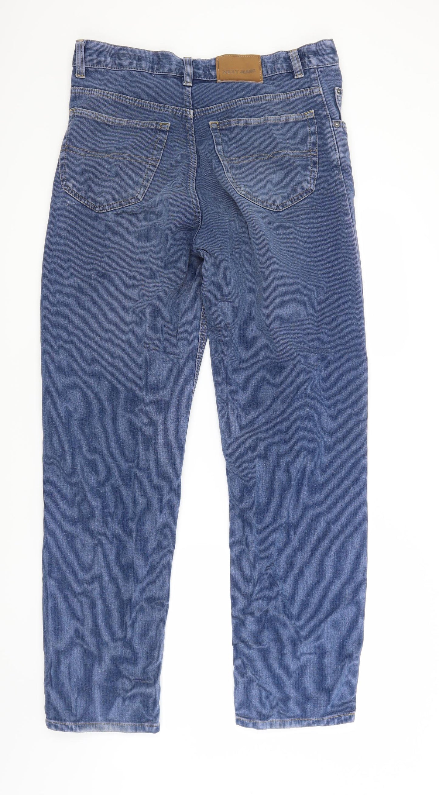 NEXT Mens Blue  Corduroy Straight Jeans Size 32 L31 in