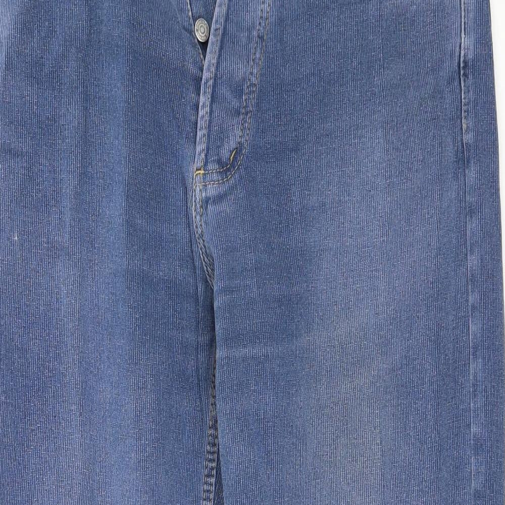 NEXT Mens Blue  Corduroy Straight Jeans Size 32 L31 in