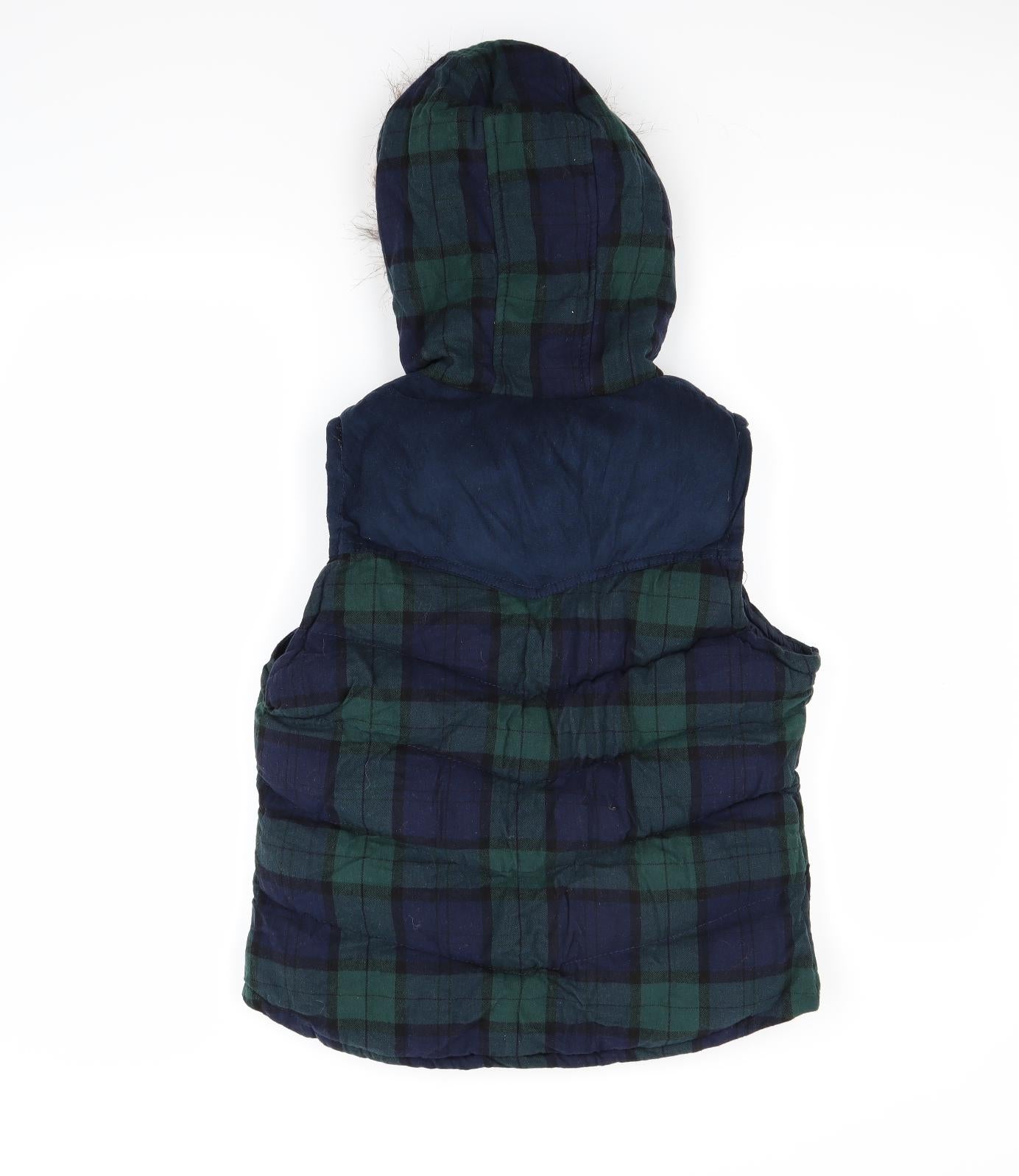 Atmosphere Womens Green Check  Gilet Coat Size 12