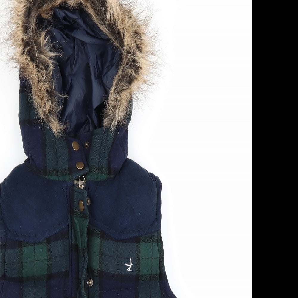 Atmosphere Womens Green Check  Gilet Coat Size 12