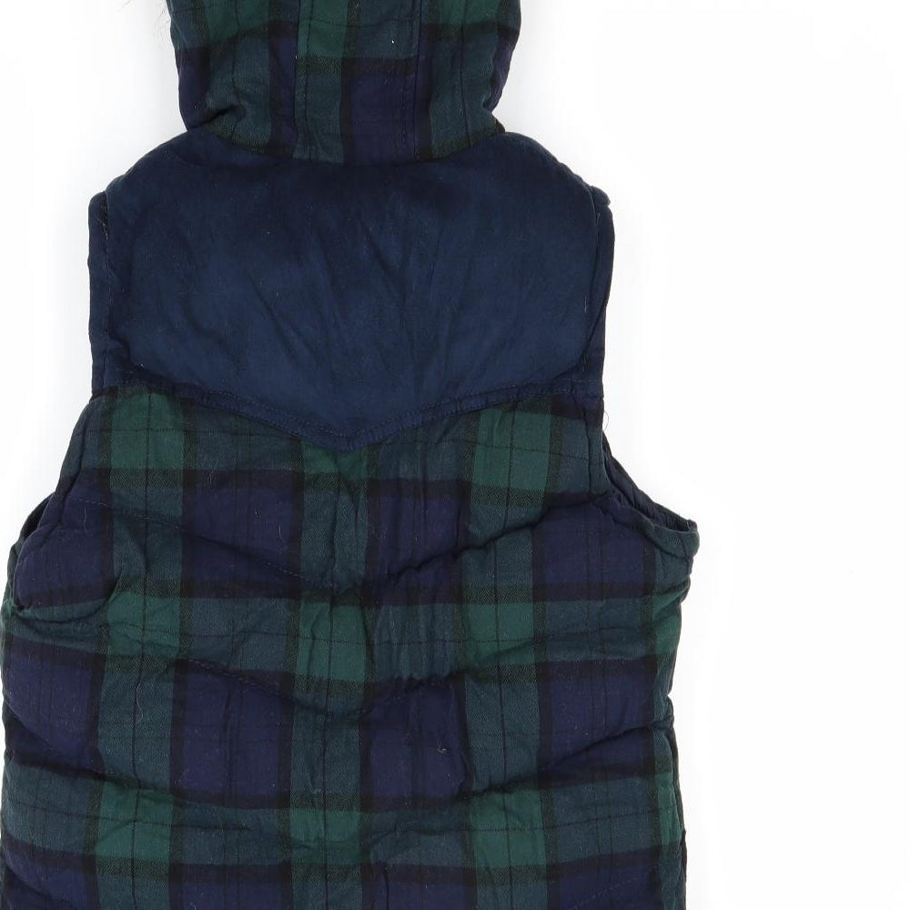 Atmosphere Womens Green Check  Gilet Coat Size 12
