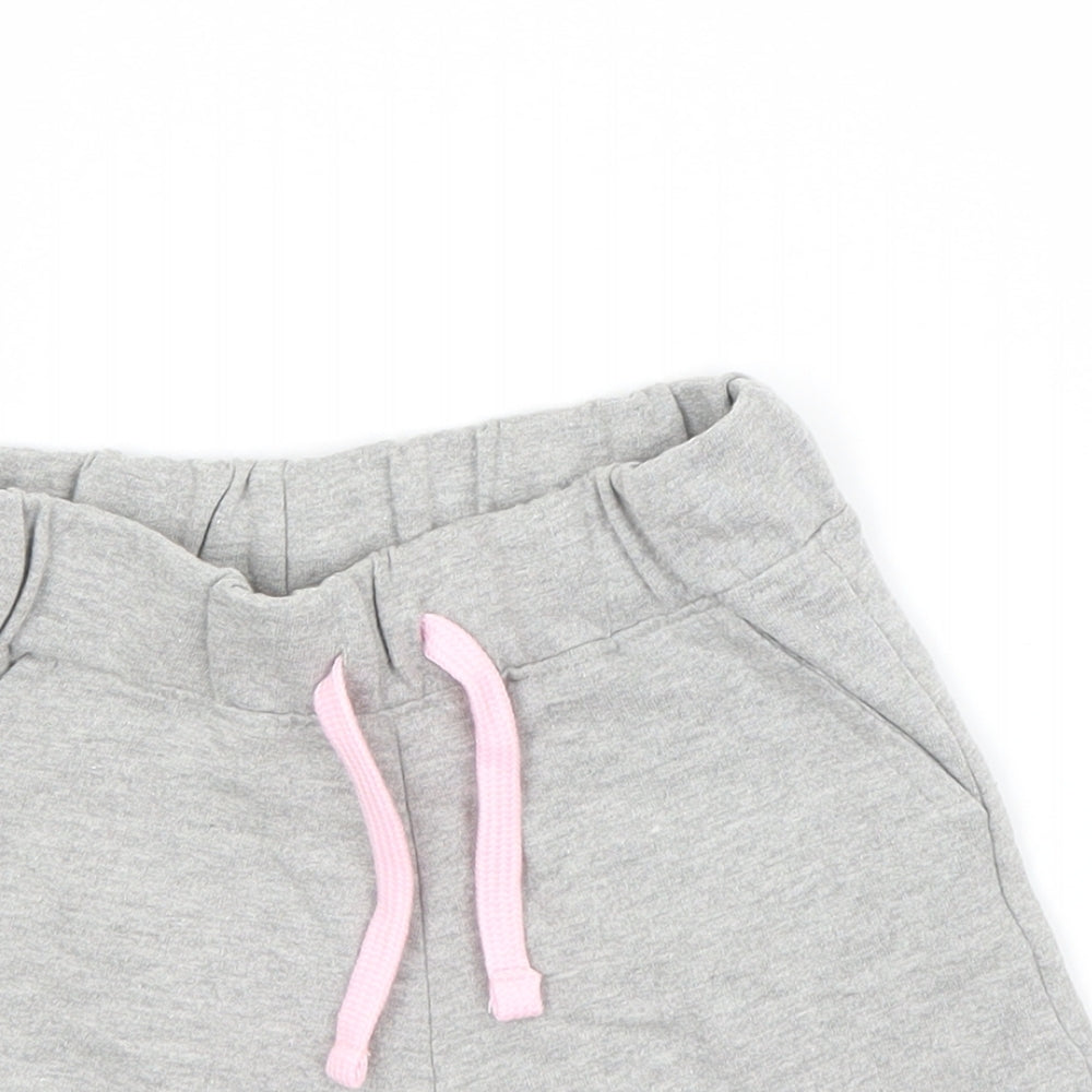 Jeff & Co Girls Grey   Sweat Shorts Size 7-8 Years