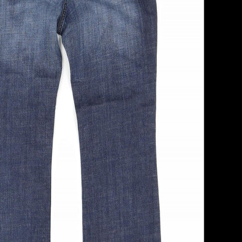 Marks and Spencer Womens Blue  Denim Bootcut Jeans Size 14 L26 in