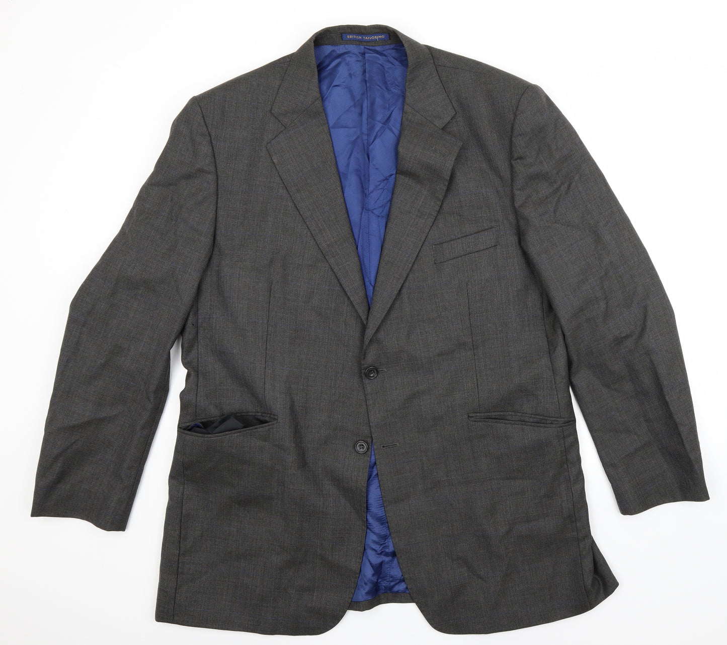 Marks and Spencer Mens Grey Check  Jacket  Size 46