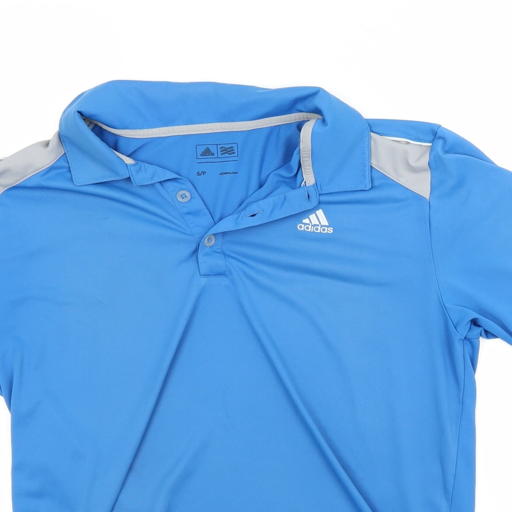 adidas Mens Blue    Polo Size S