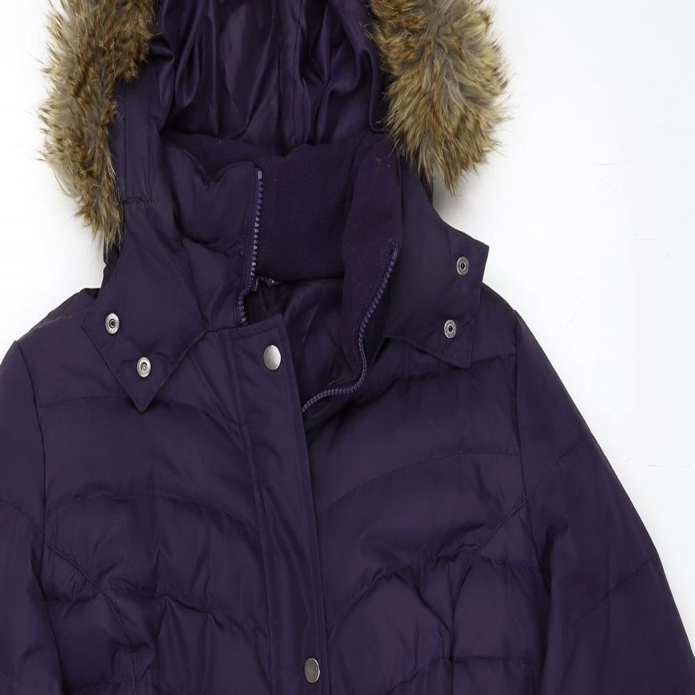 Marks and Spencer Womens Purple   Parka Coat Size L