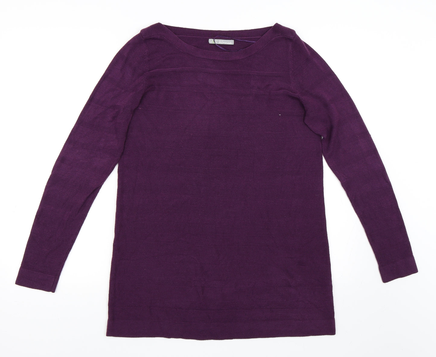 Marks & Spencer Womens Purple   Pullover Jumper Size 14