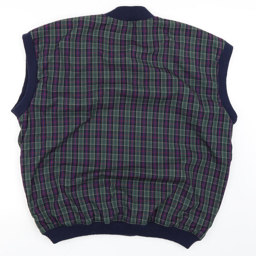 Tom Morris Mens Green Check  Vest Sweatshirt Size L