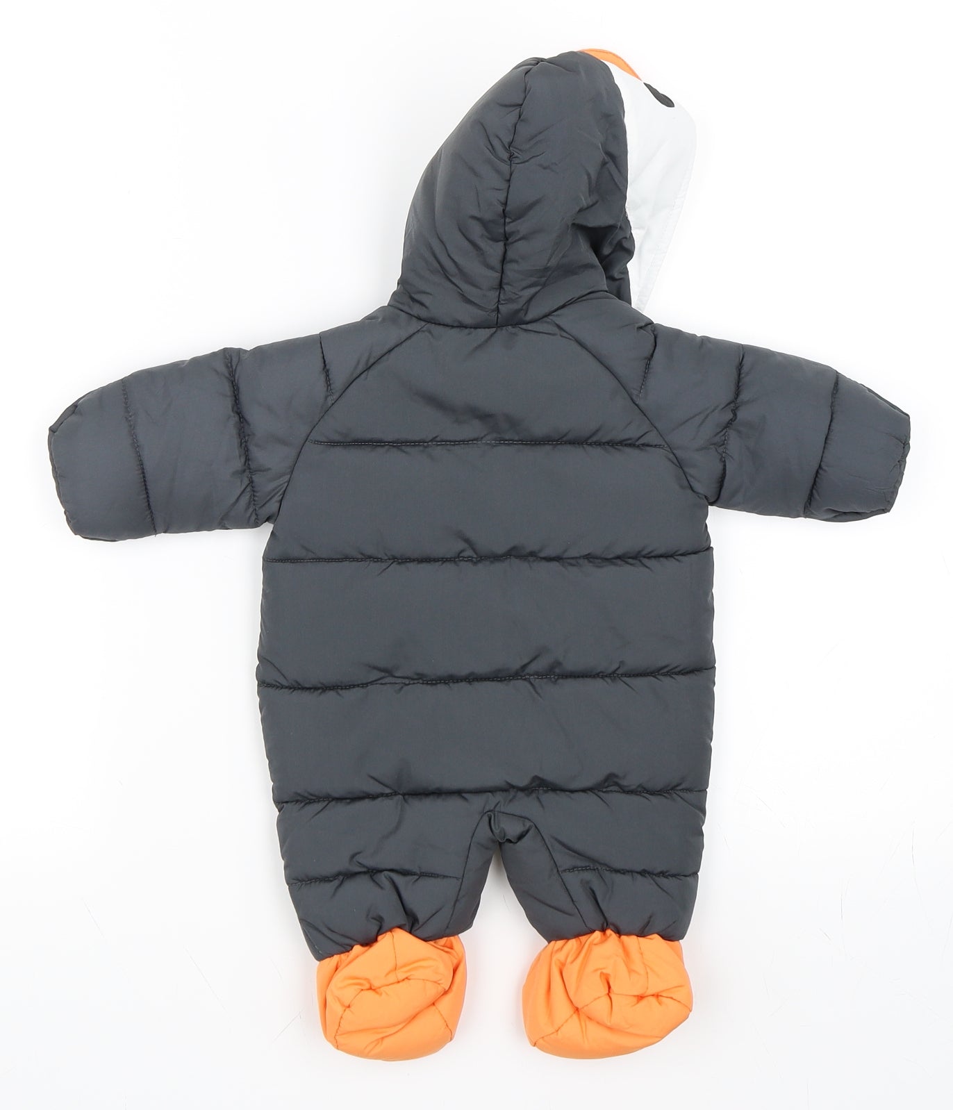 Marks and Spencer Boys Grey   Basic Coat Snowsuit Size Newborn  - Penguin