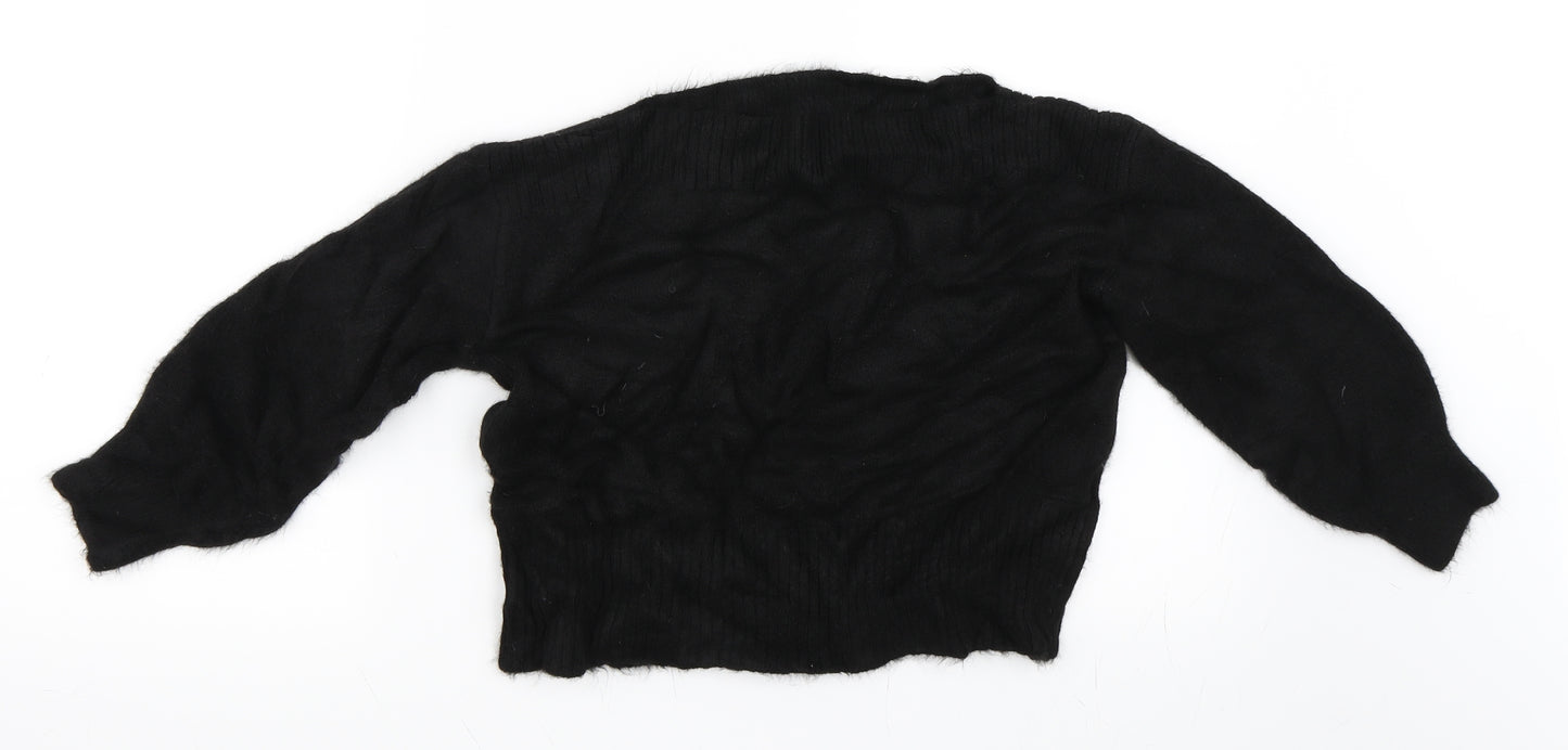 Marks and Spencer Womens Black   Pullover Jumper Size M  - Cropped Jumper