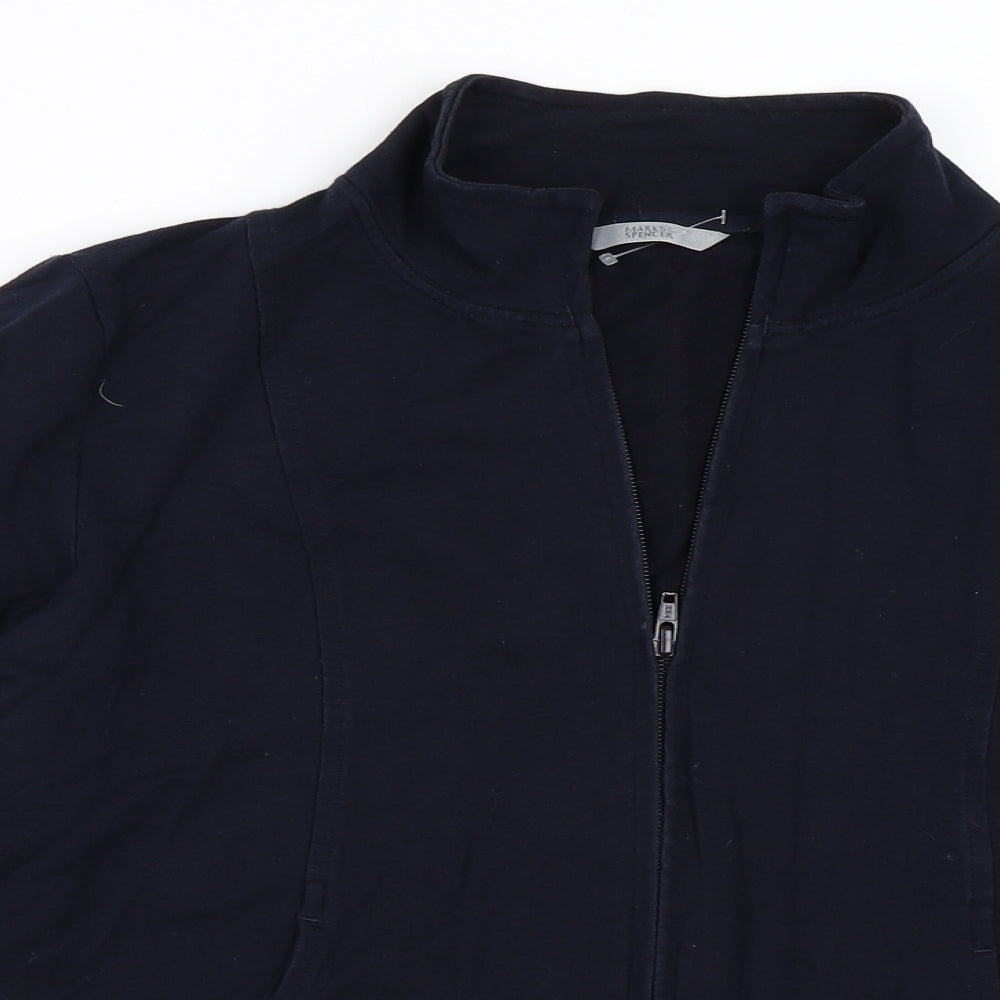 Marks and Spencer Womens Black   Full Zip Sweatshirt Size 14