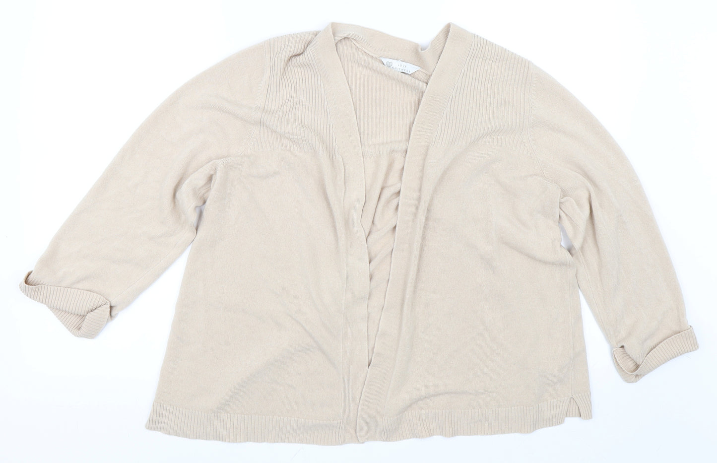 BHS Womens Beige   Cardigan Jumper Size 20